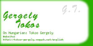 gergely tokos business card